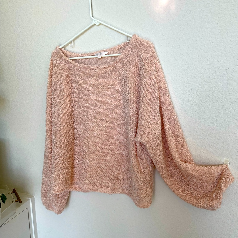 Chenille! Blush Pink Sweater NWOT